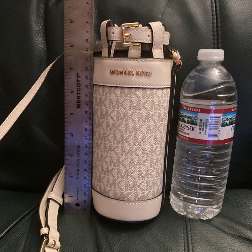 Michael Kors white water bottle crossbody